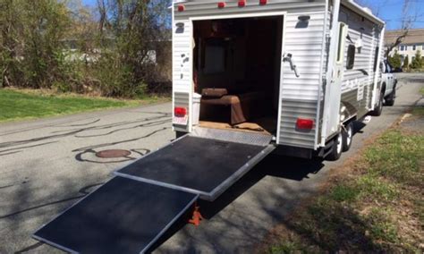 The rear <b>ramp</b> can be positioned to be horizontal with the unit, and with options like awnings, screen rooms, side. . Toy hauler ramp door reinforcement